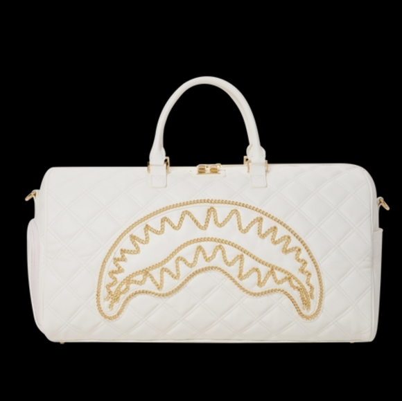 #SPRAYGROUND 💫Rivera Le Blanc Gold Chain Mini Duffle Bag# Cosplay Great! - Picture 4 of 15